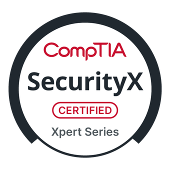 CompTIA SecurityX (formerly CASP+) certification badge